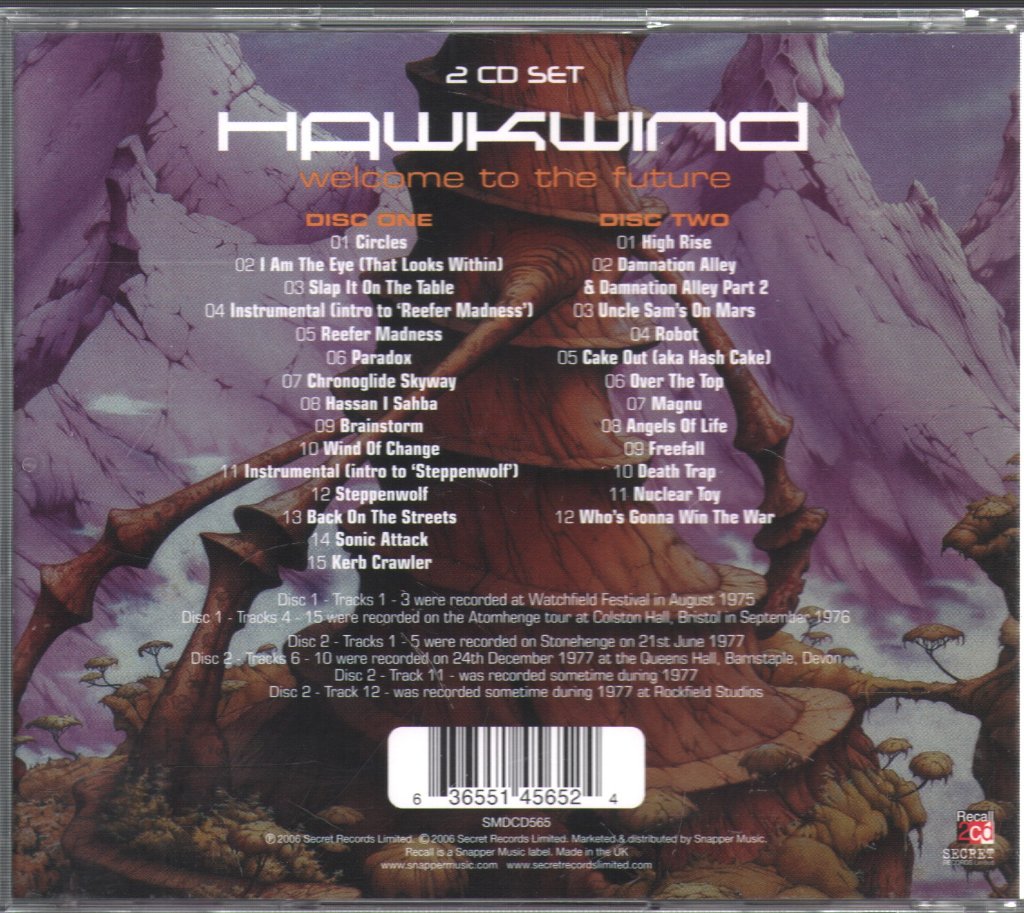 Hawkwind - Welcome To The Future - Double Cd