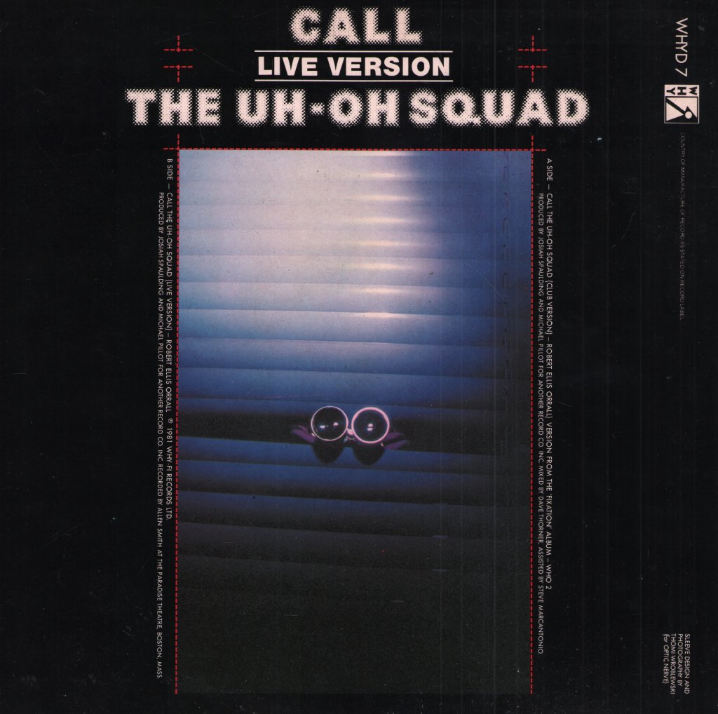 Robert Ellis Orrall - Call The Uh-oh Squad - 10 Inch