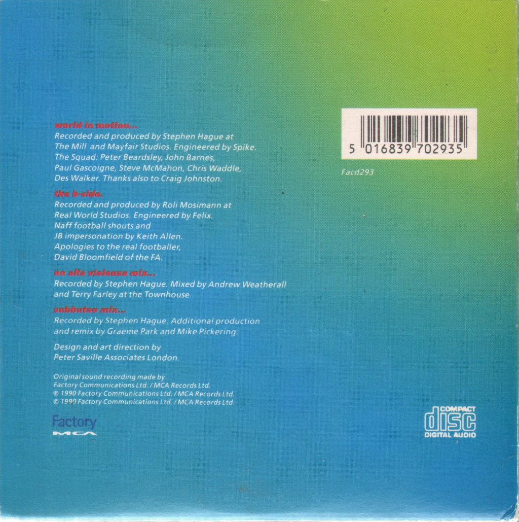 New Order - World In Motion - Cd