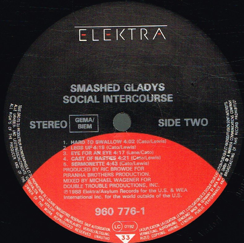 Smashed Gladys - Social Intercourse - Lp