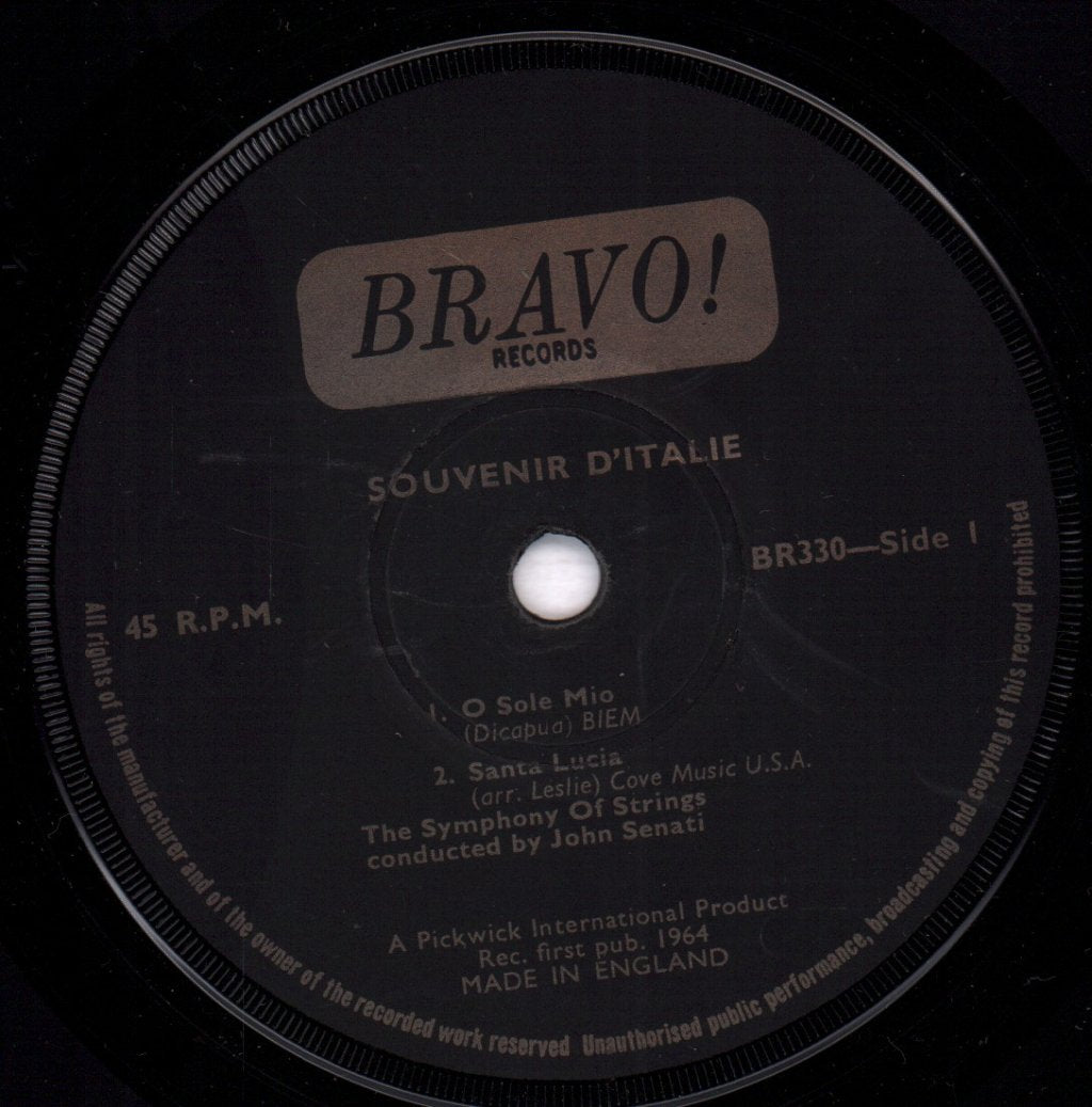 Symphony Of Strings - Souvenir D'Italie - 7 Inch