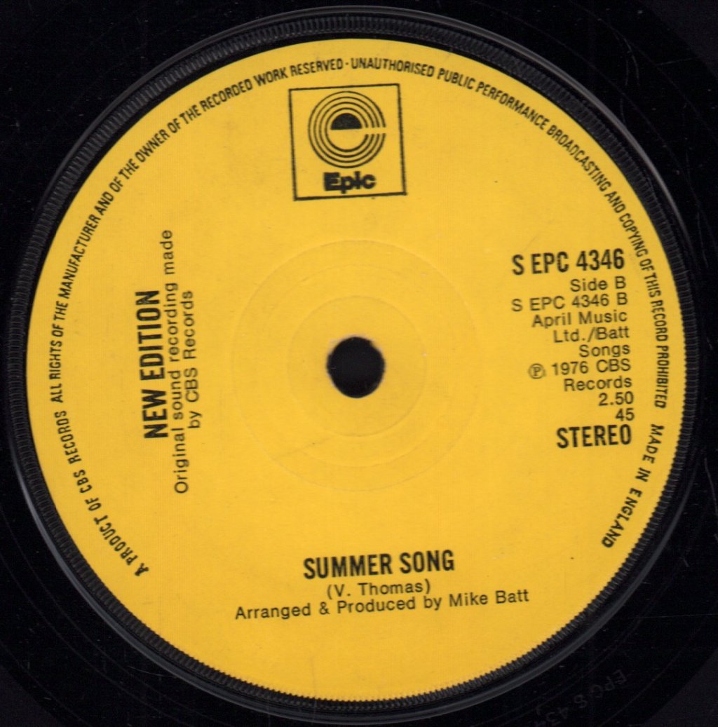 New Edition (70'S) - Sunshine Saturday - 7 Inch