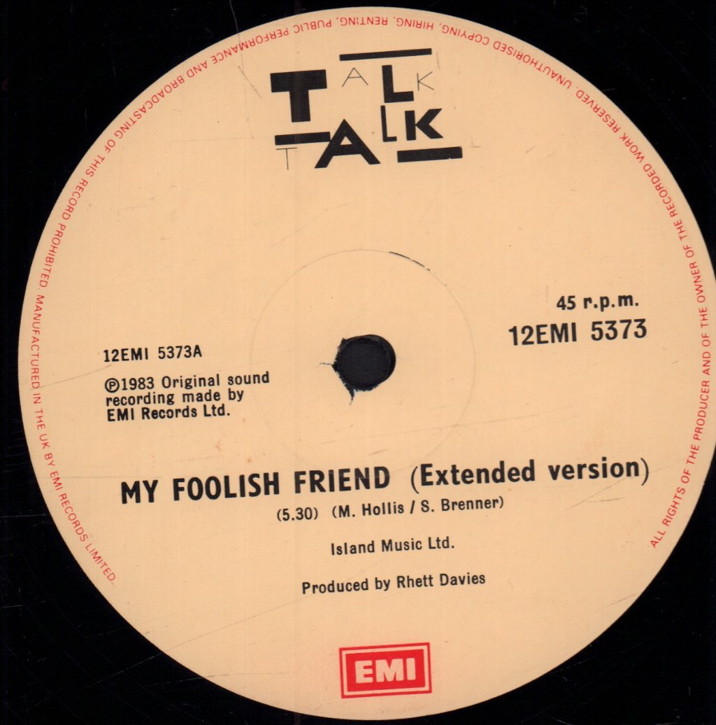 Talk Talk - My Foolish Friend - 12 Inch