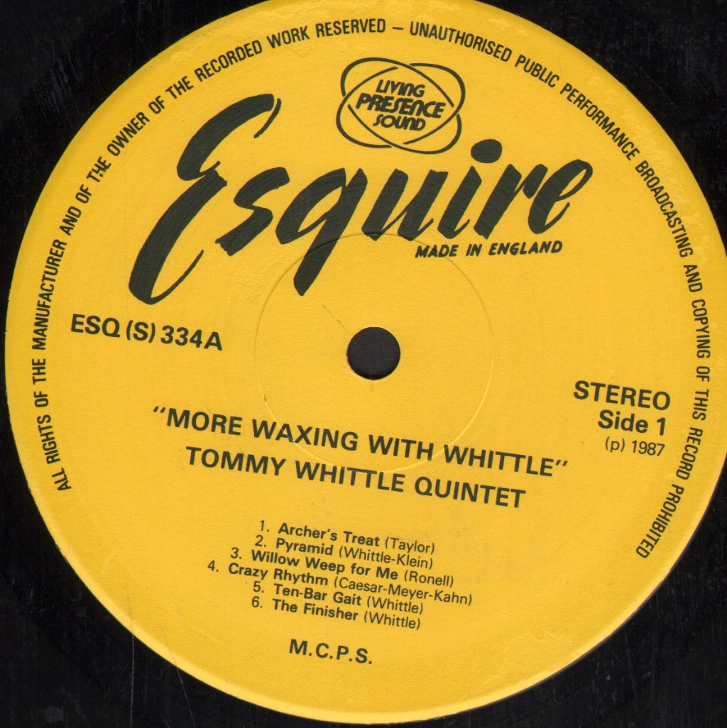 Tommy Whittle - More Waxing With Whittle - Lp