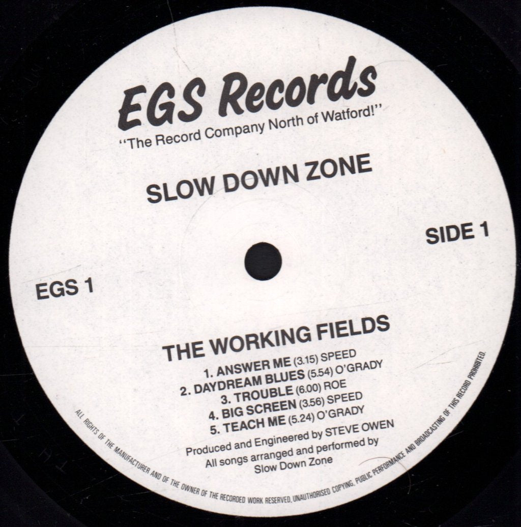 Slow Down Zone - Working Fields - Lp