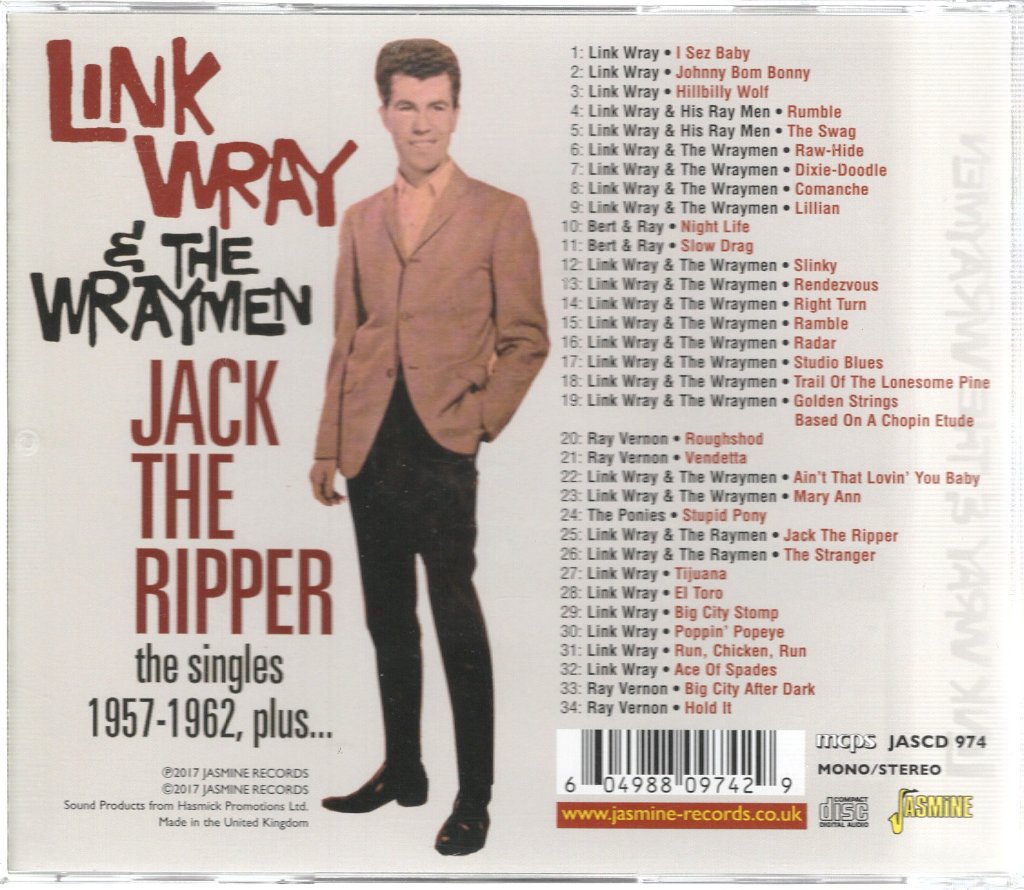 Link Wray And The Wraymen - Jack The Ripper The Singles 1957-1962 Plus - Cd