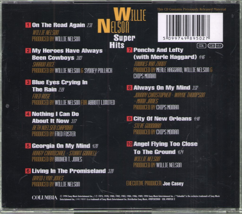 Willie Nelson - Super Hits - Cd