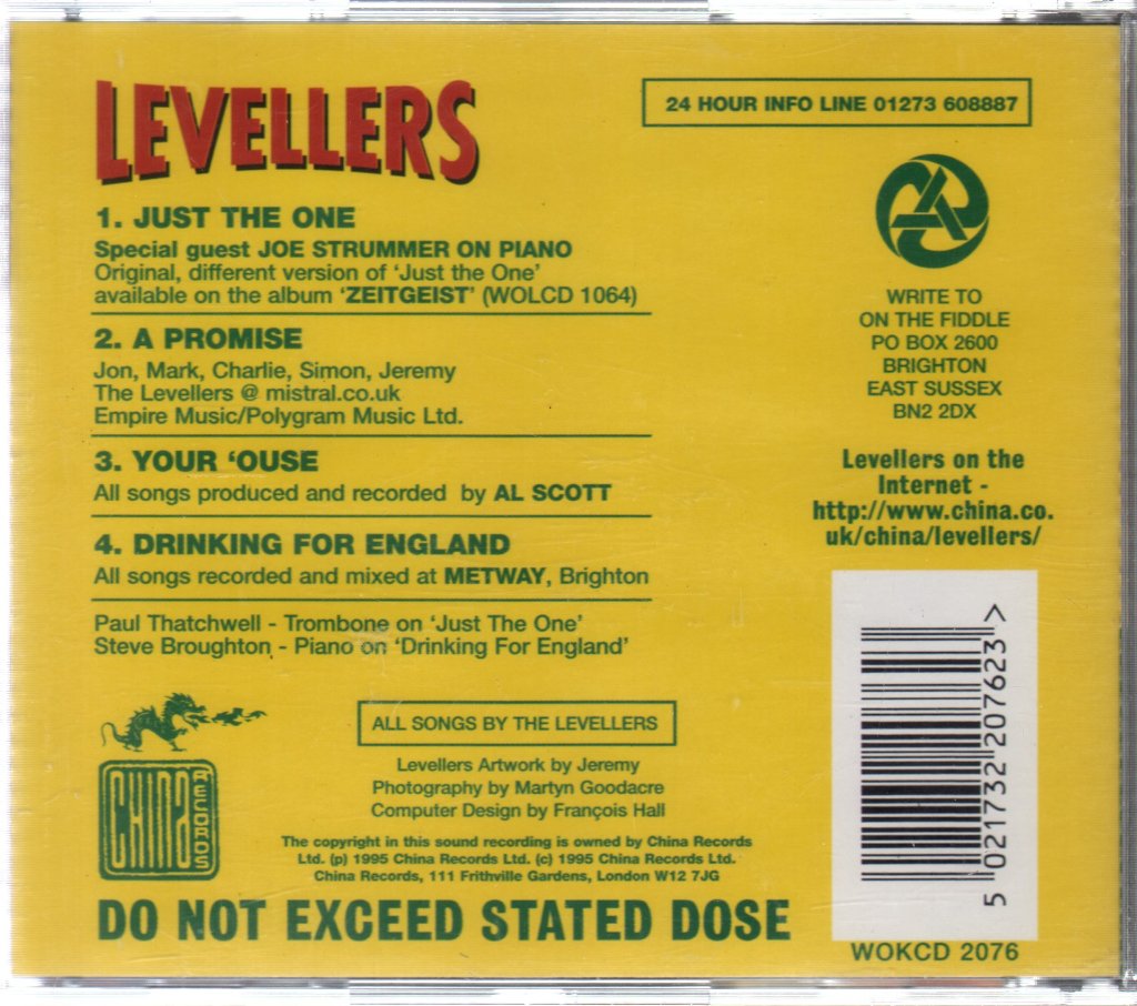 Levellers - Just The One - Cd