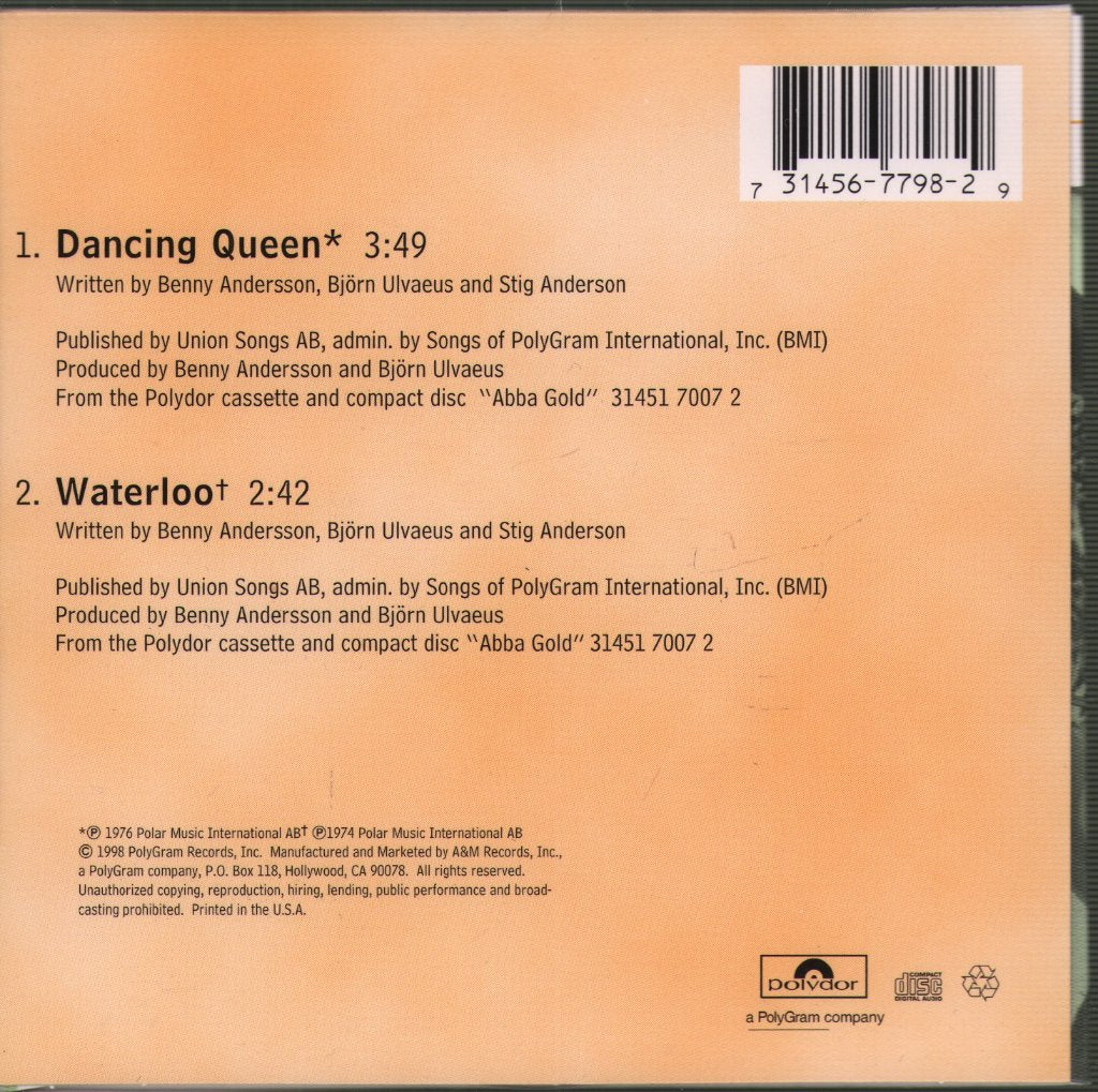 ABBA - Dancing Queen / Waterloo - Cd