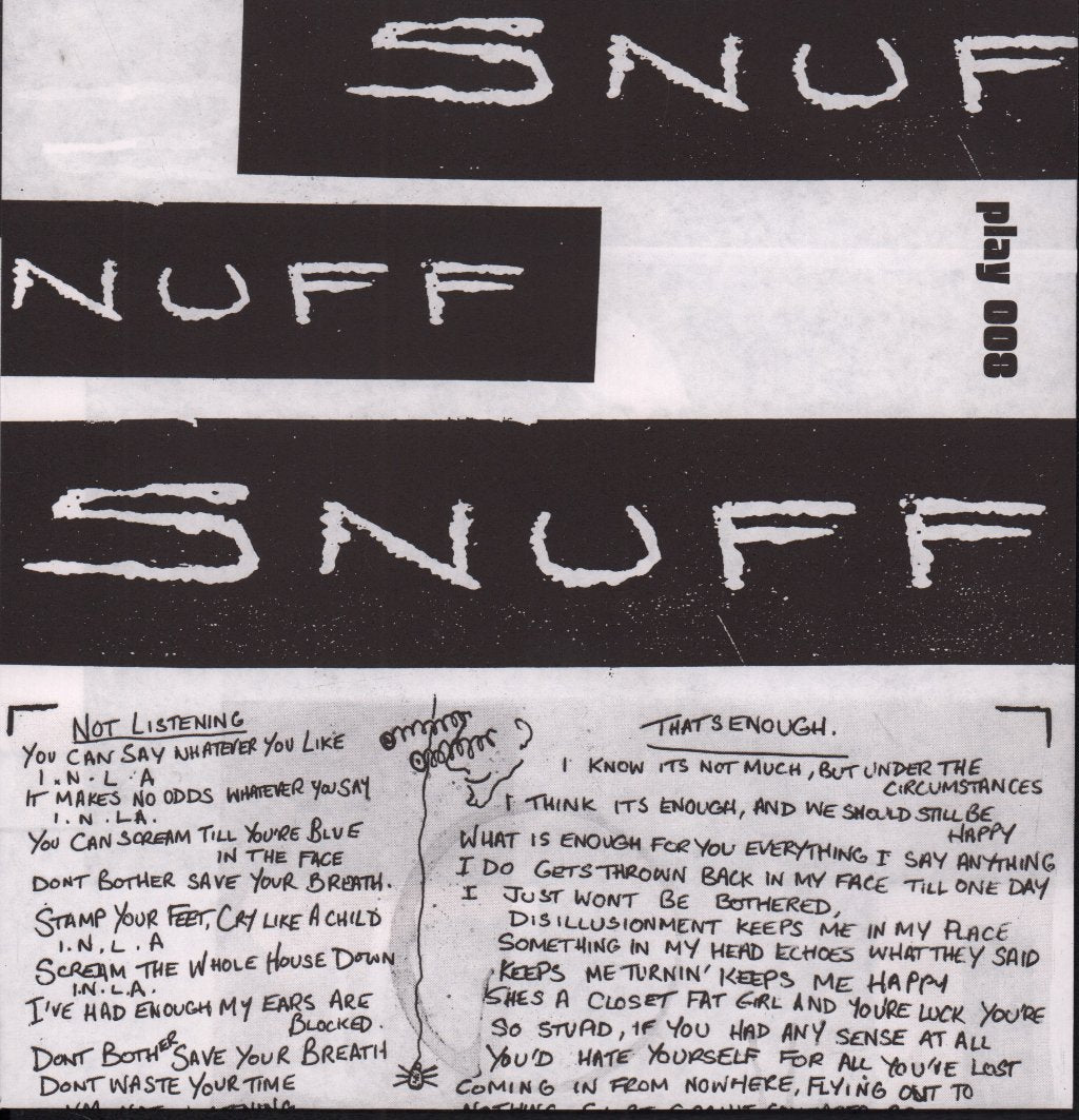 Snuff - Not Listening - 7 Inch
