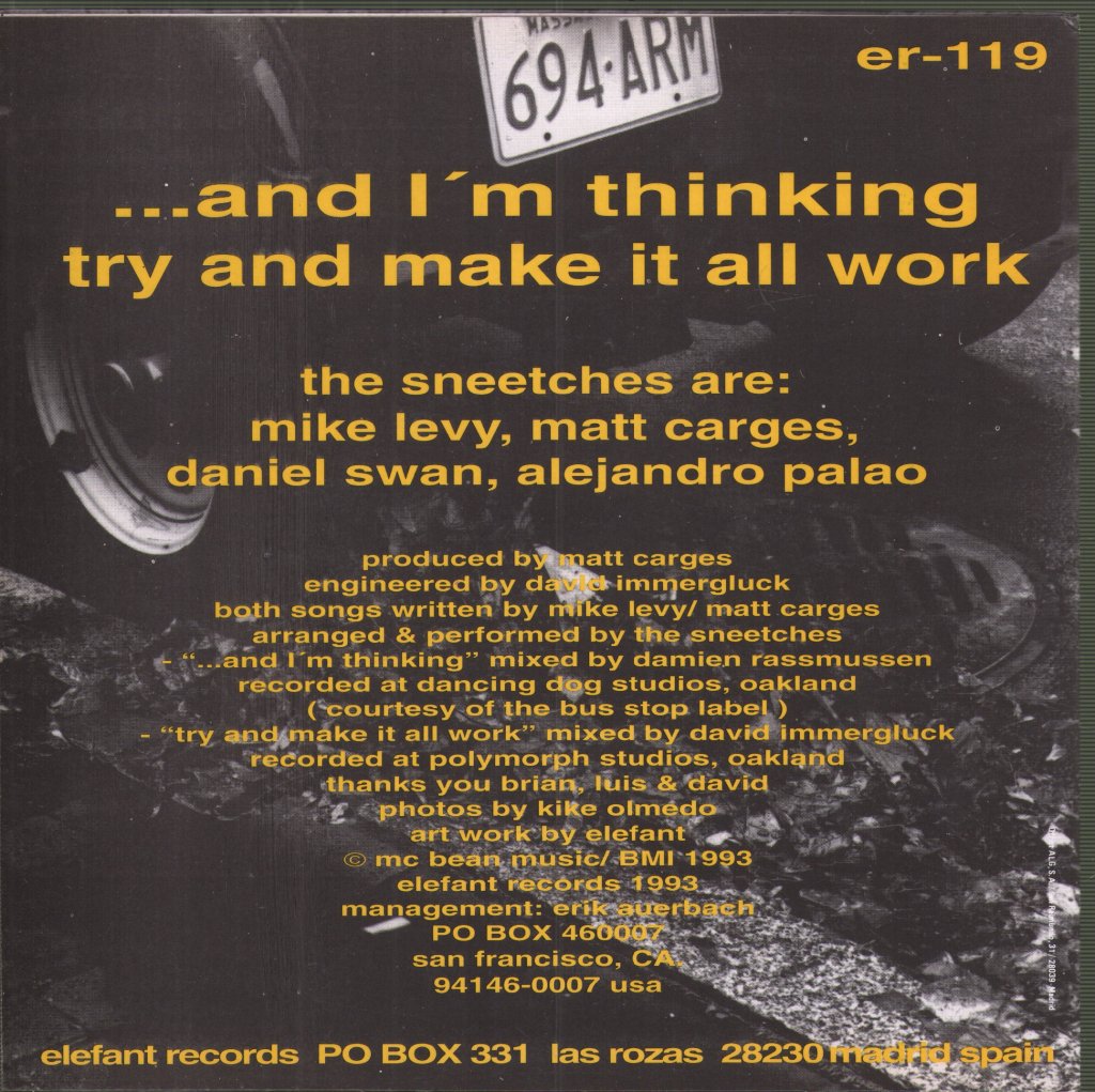 Sneetches - Sunnyside Down - 7 Inch