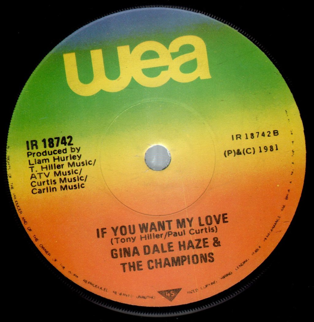 Gina Dale Haze And The Champions - Give Me Back My Love - 7 Inch