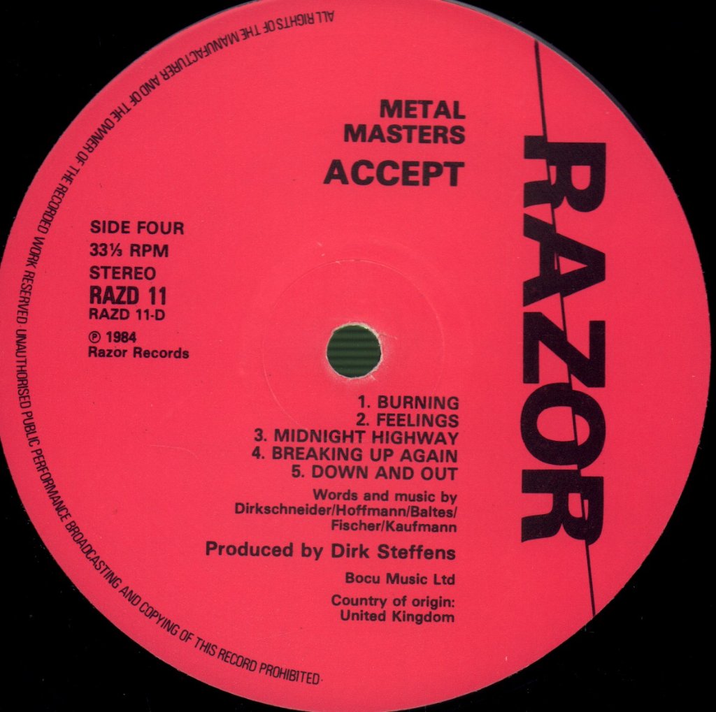 Accept - Metal Masters - Double Lp