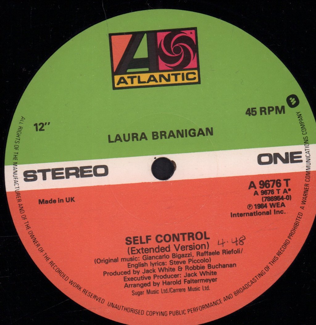 Laura Branigan - Self Control - 12 Inch