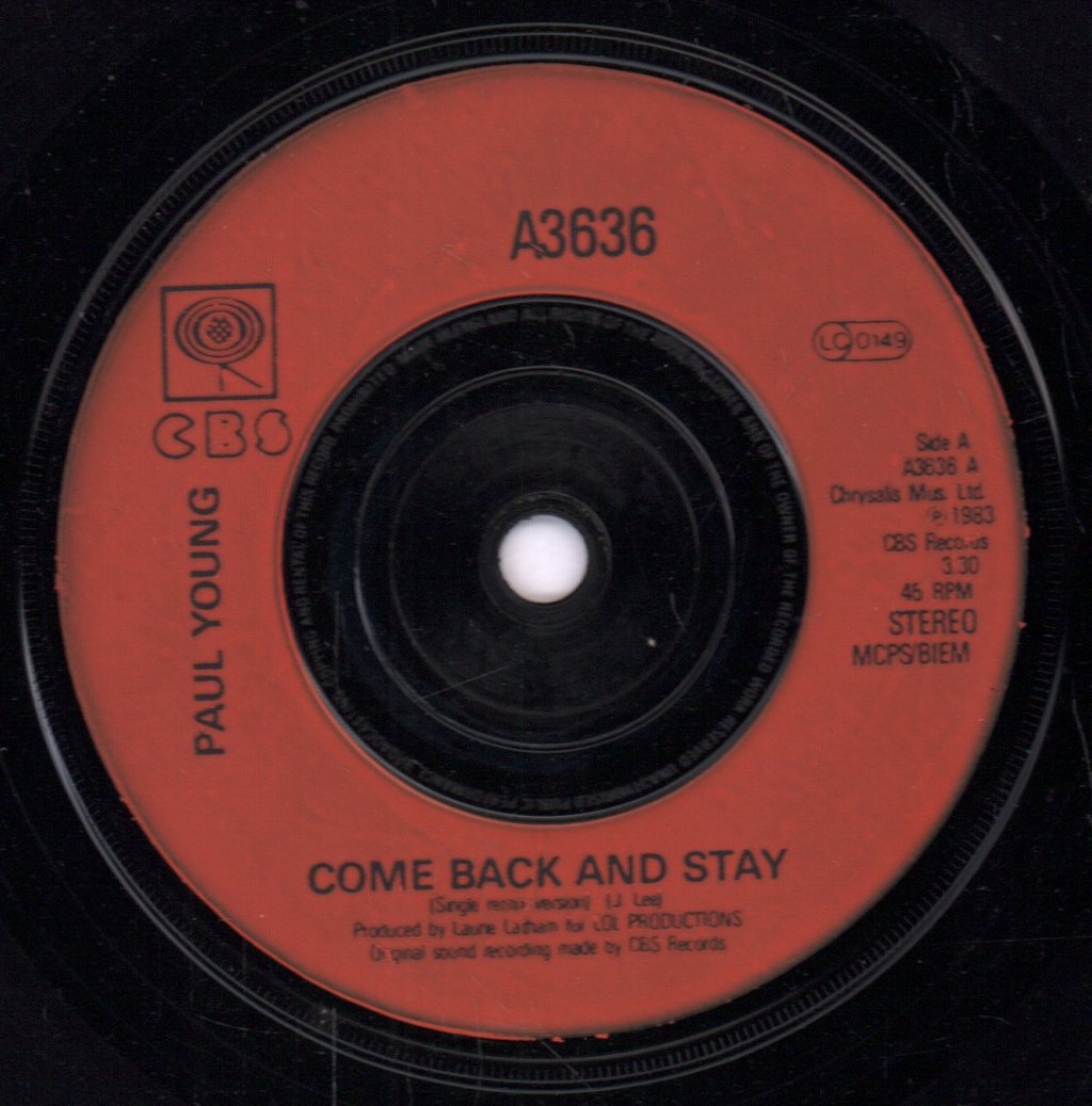 Paul Young - Come Back And Stay - 7 Inch