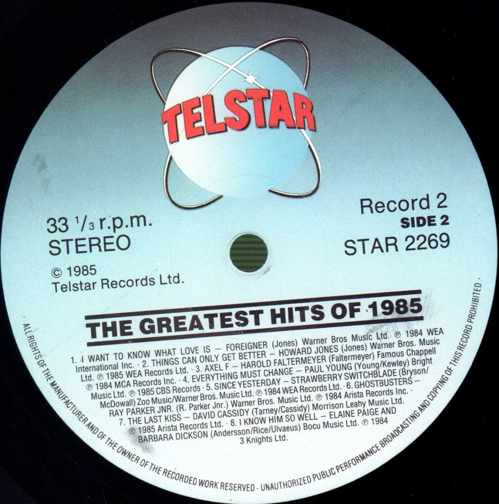 Various Artists - Greatest Hits Of 1985 - Double Lp