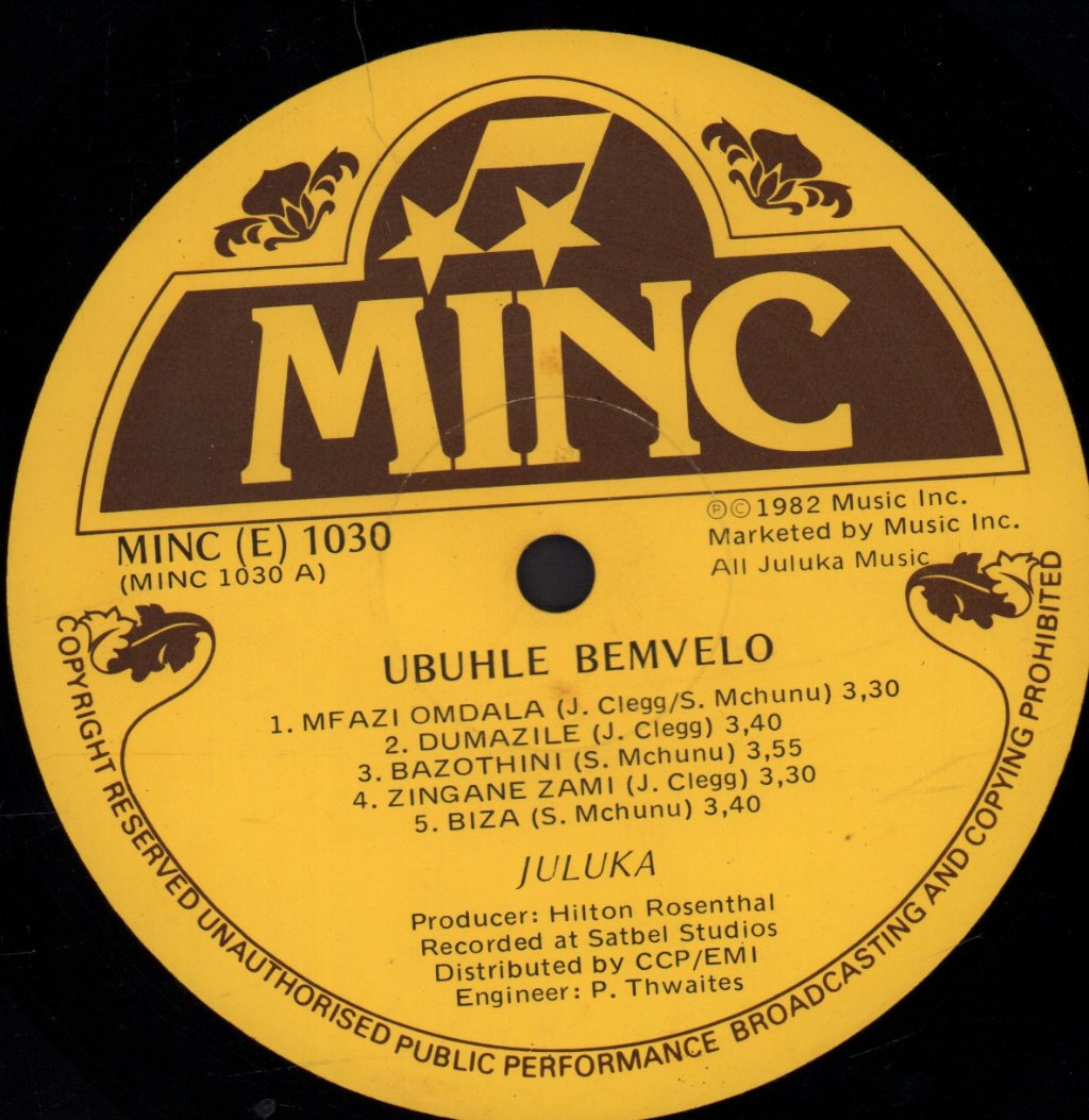 Juluka - Ubuhle Bemvelo - Lp