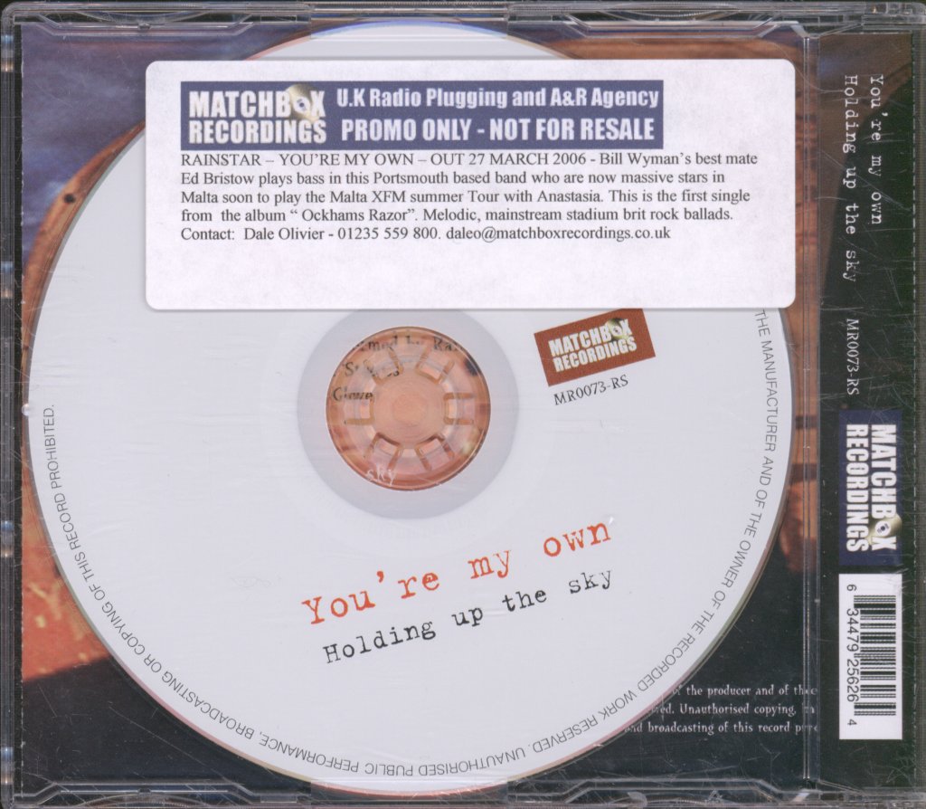 Rainstar - You’re My Own / Holding Up The Sky - Cd
