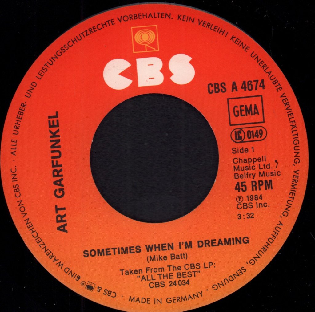 Art Garfunkel - Sometimes When I'm Dreaming - 7 Inch