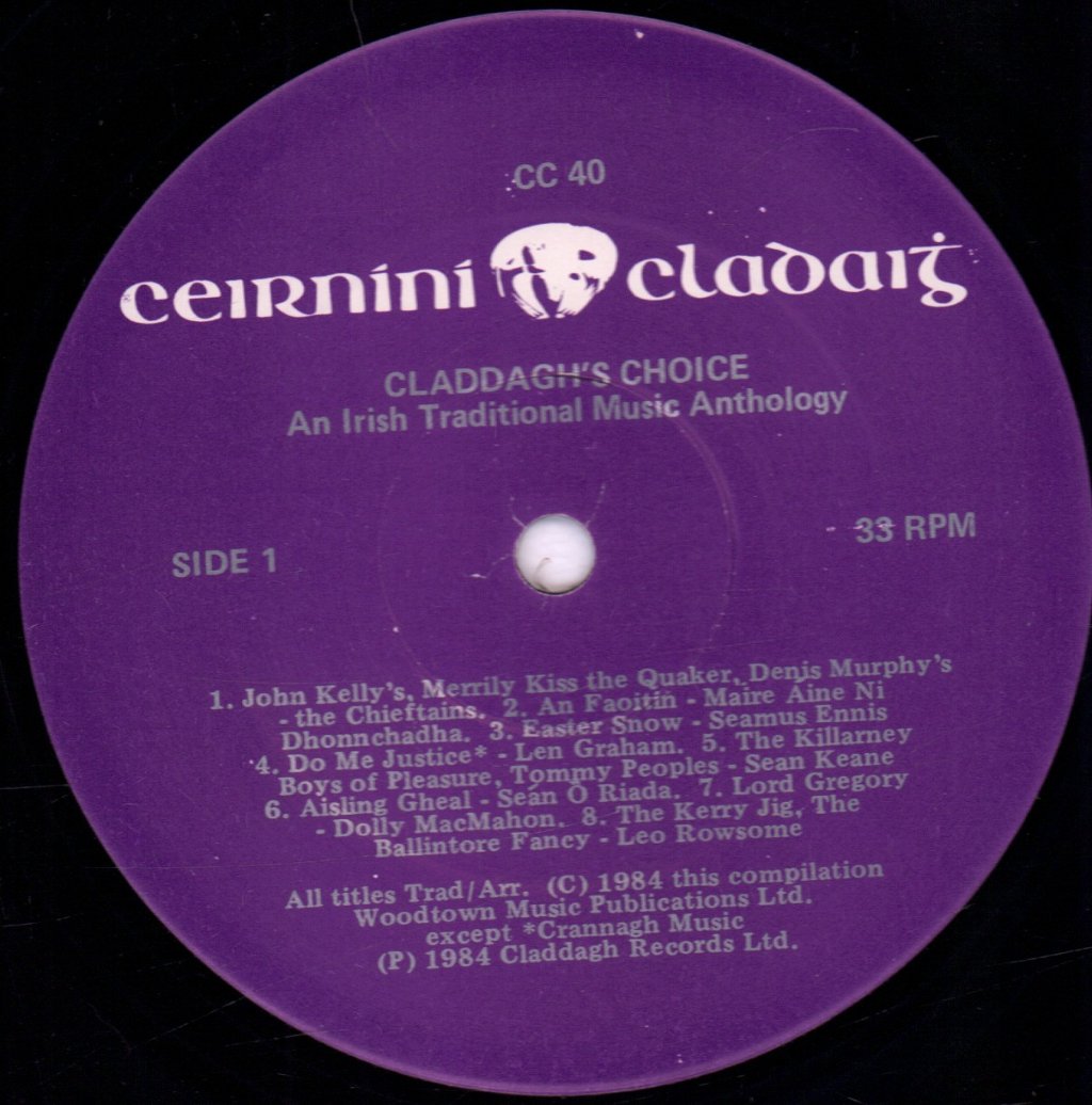 Claddagh's Choice - An Irish Traditional Music Anthology - Lp
