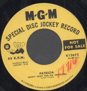 Morty Craft And His Orchestra - Patricia - 7 Inch