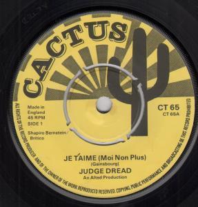 Judge Dread - Je T'aime Moi Non Plus - 7 Inch