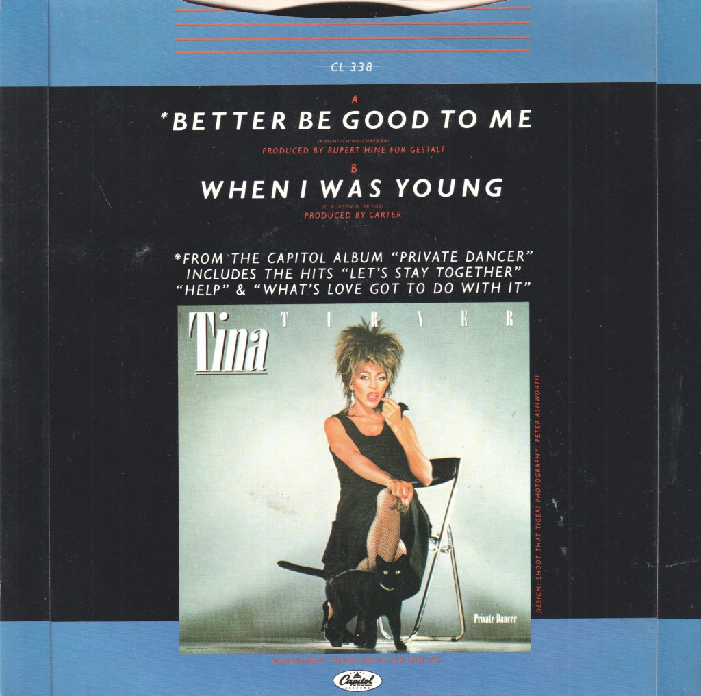 Tina Turner - Better Be Good To Me - 7 Inch