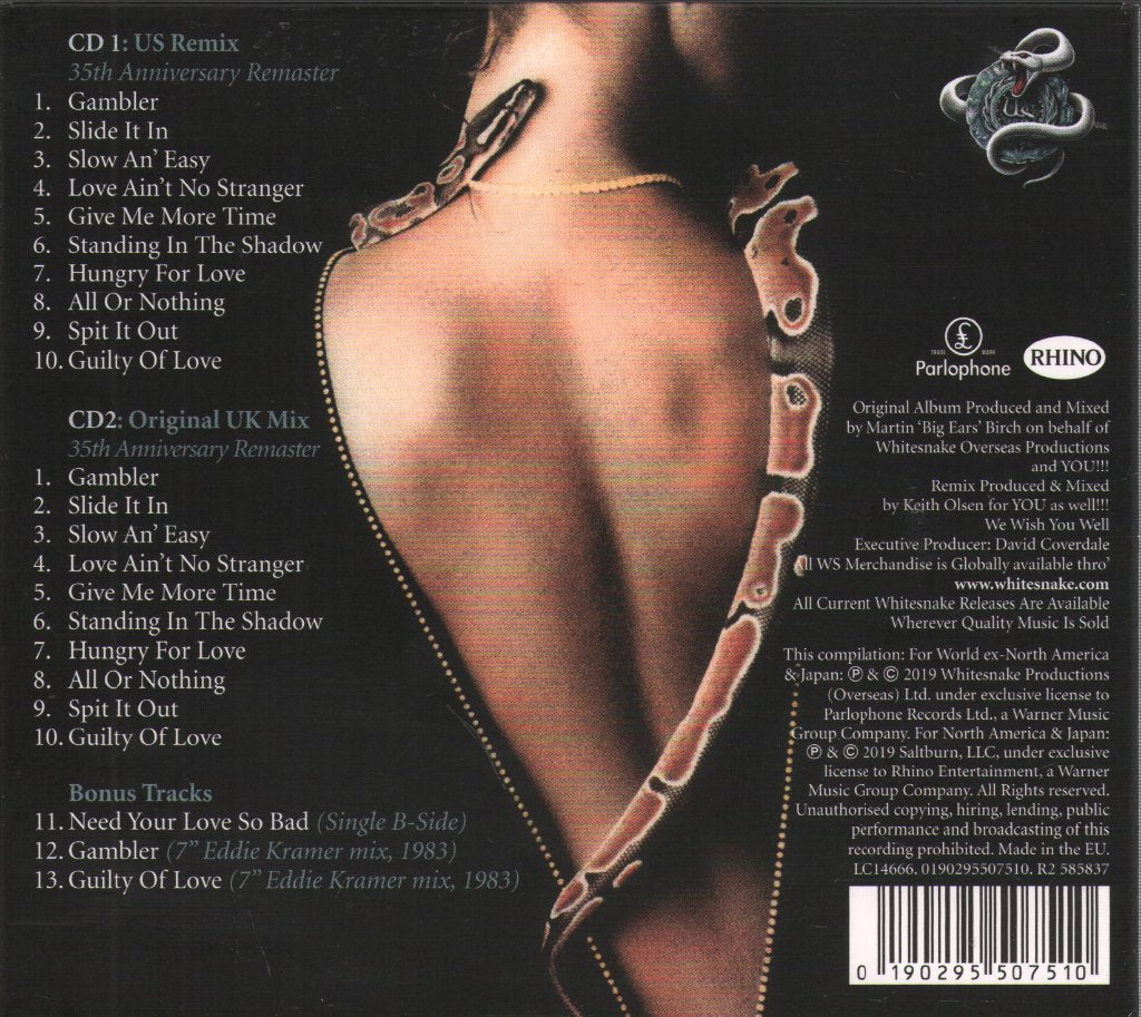Whitesnake - Slide It In - Cd Set
