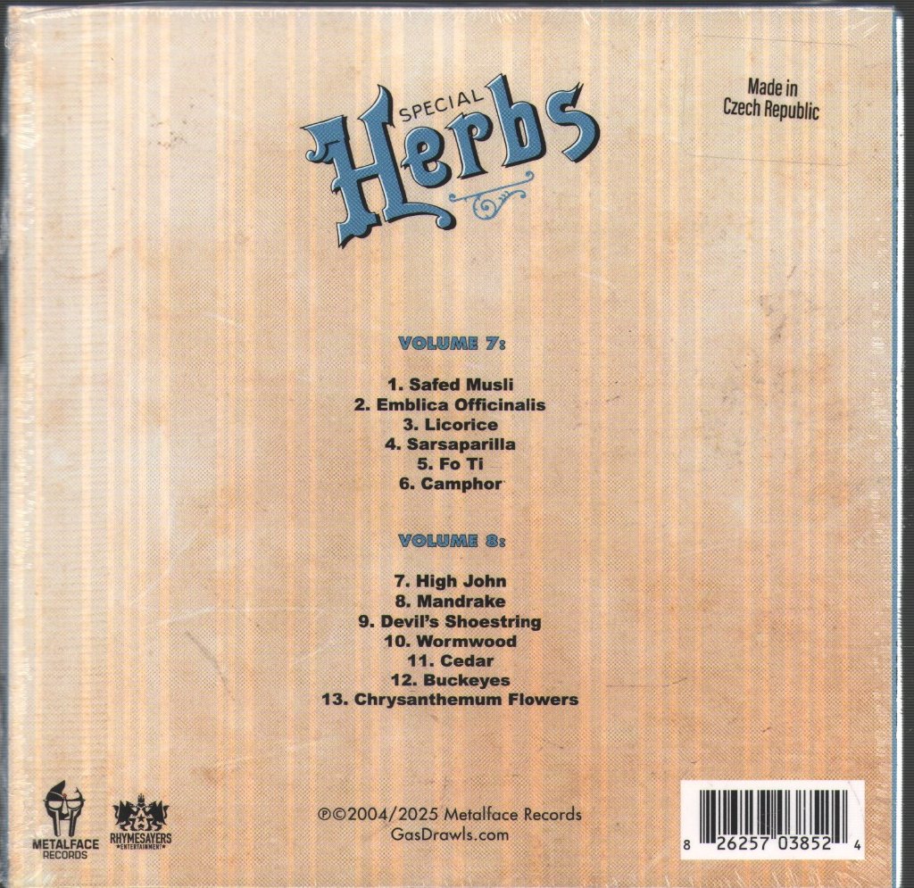 MF DOOM - Metal Fingers Presents: Special Herbs Vol. 7 & 8 - Cd