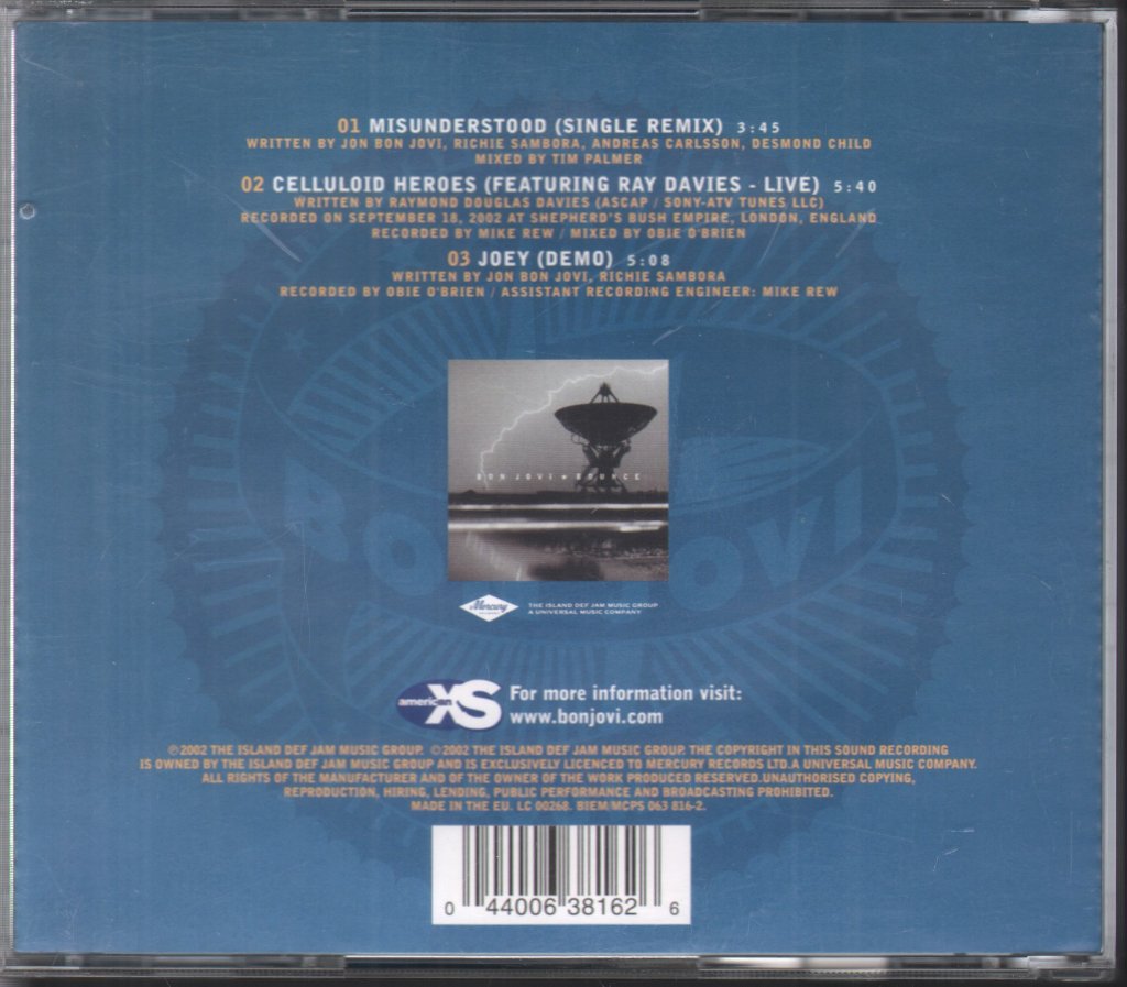 Bon Jovi - Misunderstood - Cd