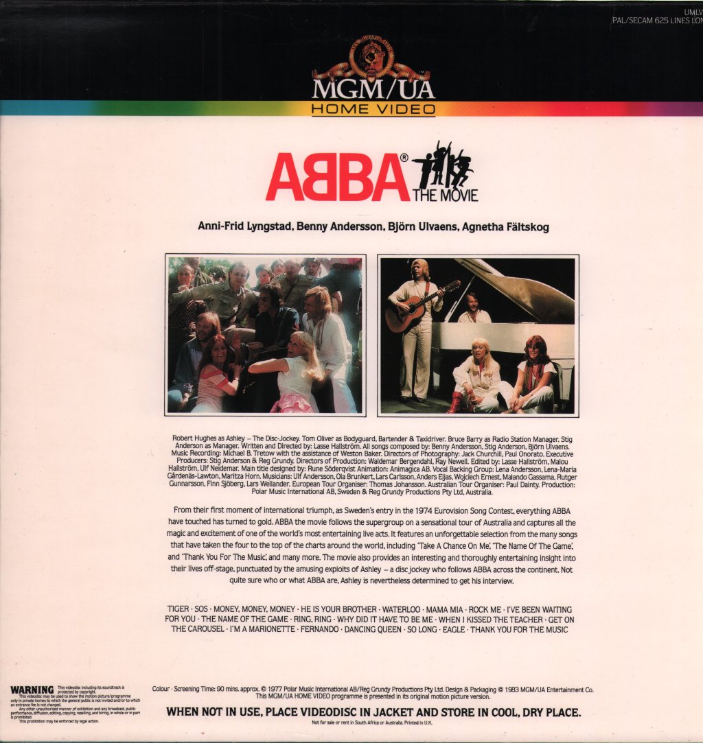 ABBA - Abba The Movie - Laser Disc