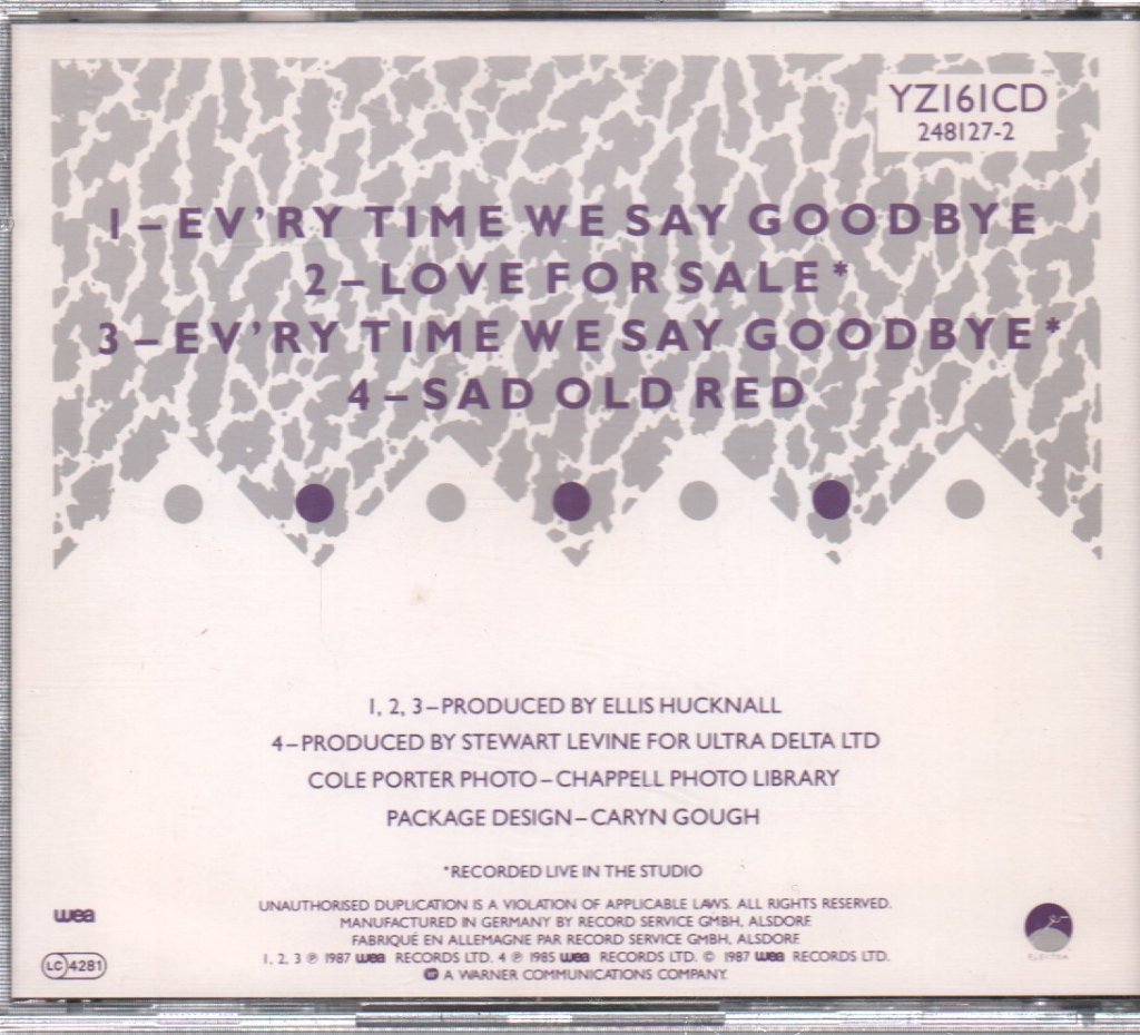 Simply Red - Ev'ry Time We Say Goodbye - Cd