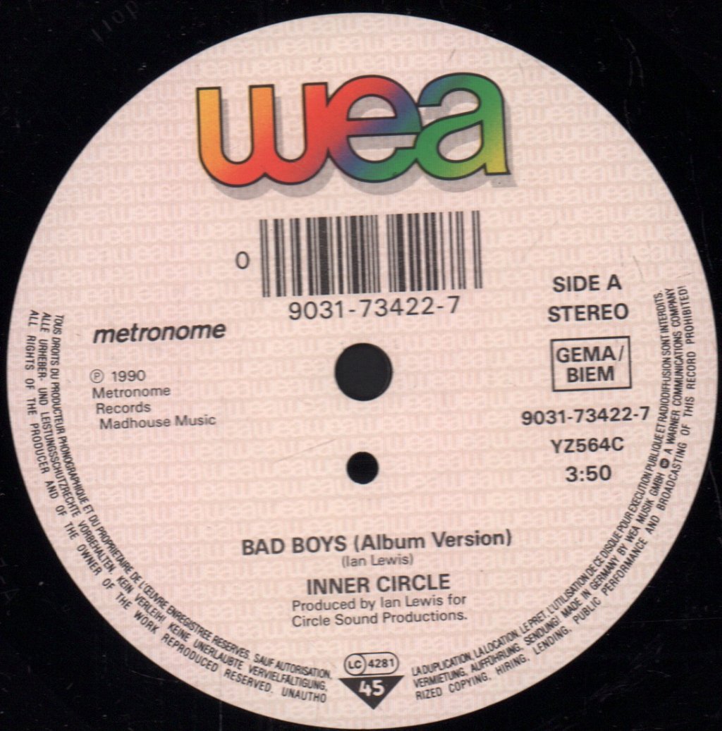 Inner Circle (Dance Group) - Bad Boys - 7 Inch