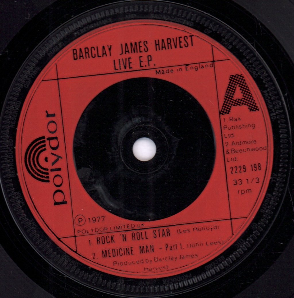 Barclay James Harvest - Live Ep - 7 Inch