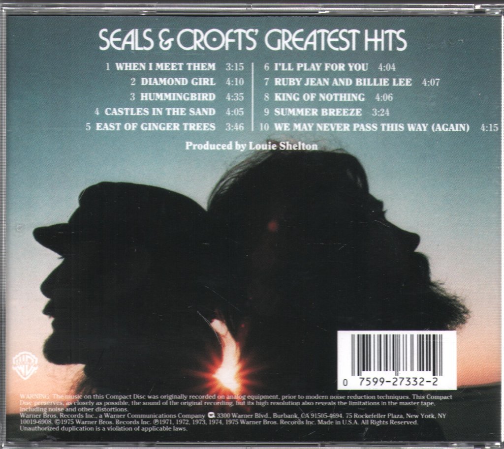 Seals & Crofts - Seals & Crofts' Greatest Hits - Cd
