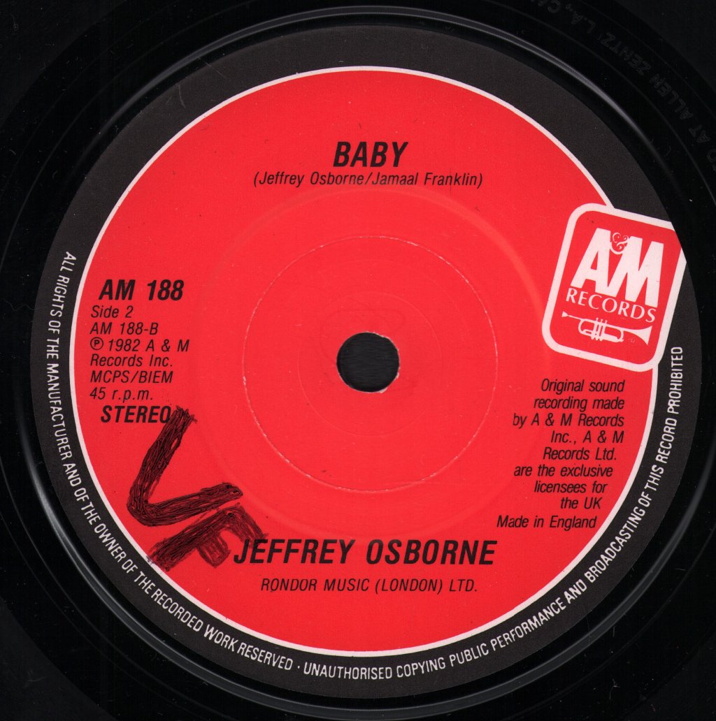 Jeffrey Osborne - Stay With Me Tonight - 7 Inch