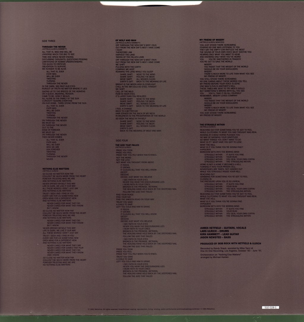 Metallica - Metallica - Double Lp