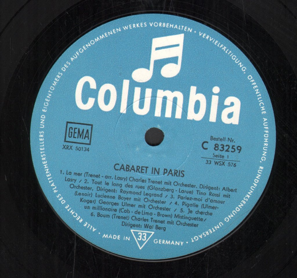 Various Artists - Cabaret In Paris - Lp