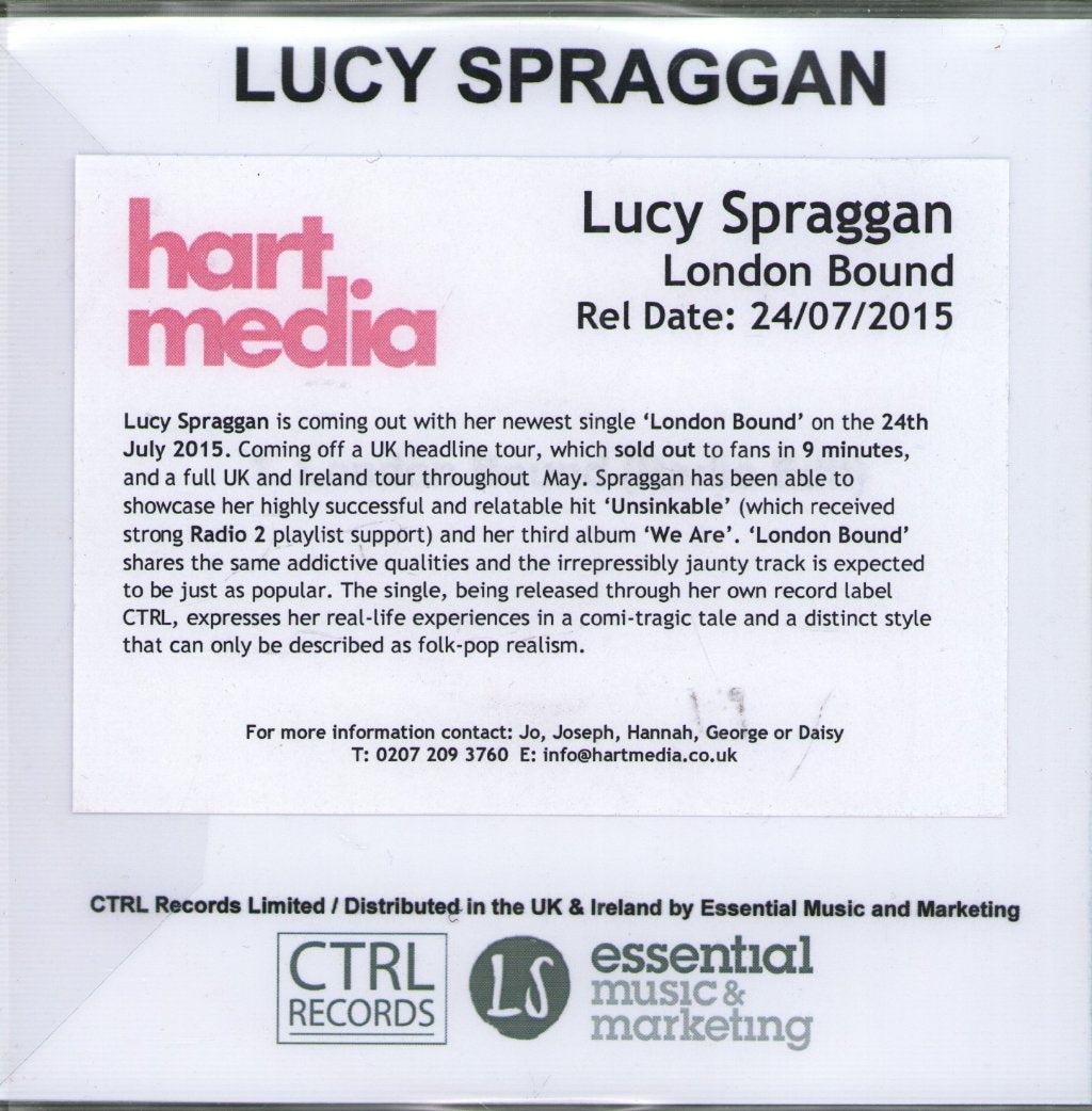 Lucy Spraggan - London Bound - Cdr