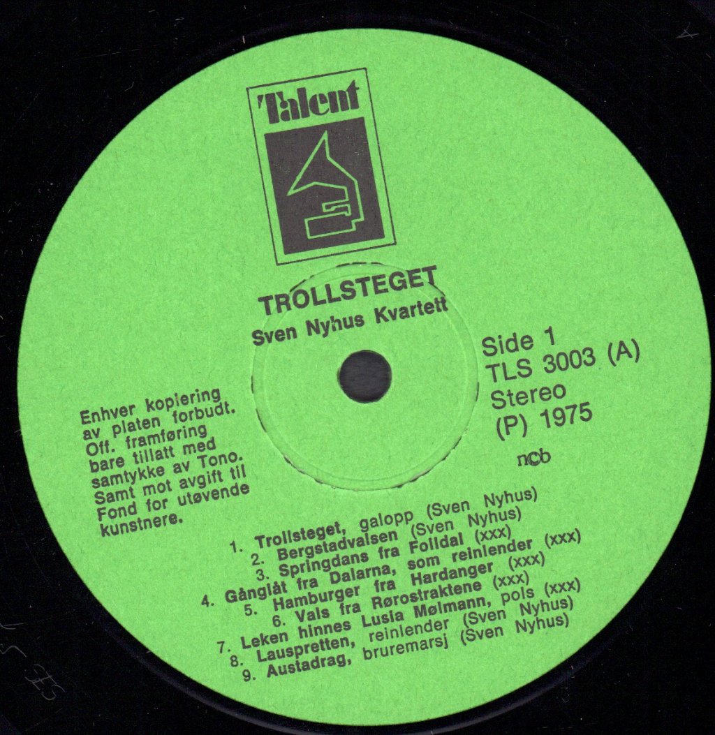 Sven Nyhus Kvartett - Trollsteget - Lp