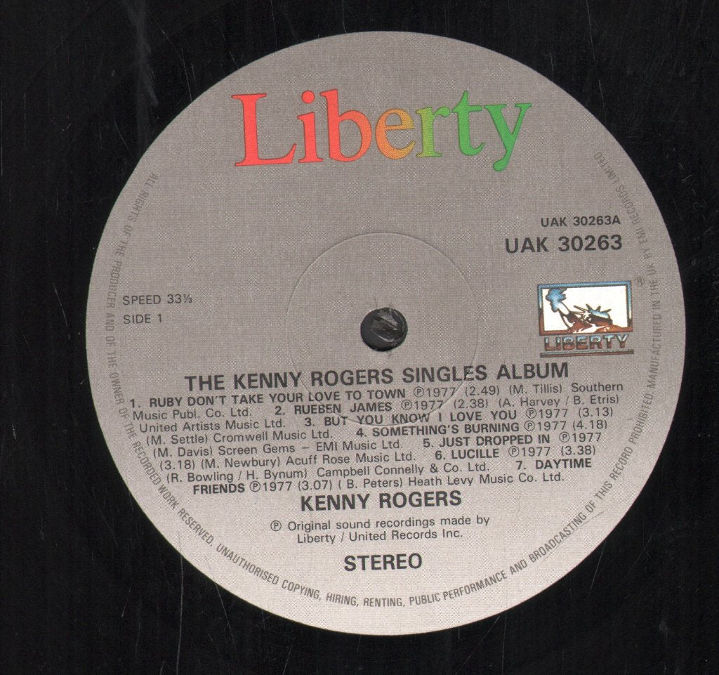 Kenny Rogers - Kenny Rogers Singles Album - Lp