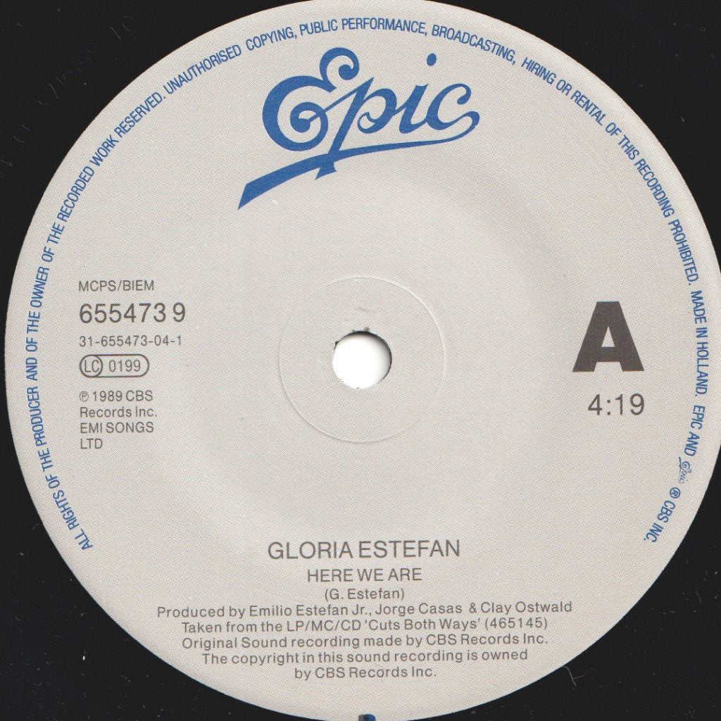 Gloria Estefan - Here We Are - 7 Inch