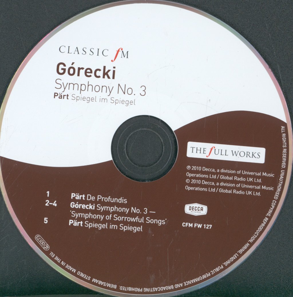 Various Artists - Gorecki - Symphony No.3/ Part - Spiegel In Spiegel - Cd