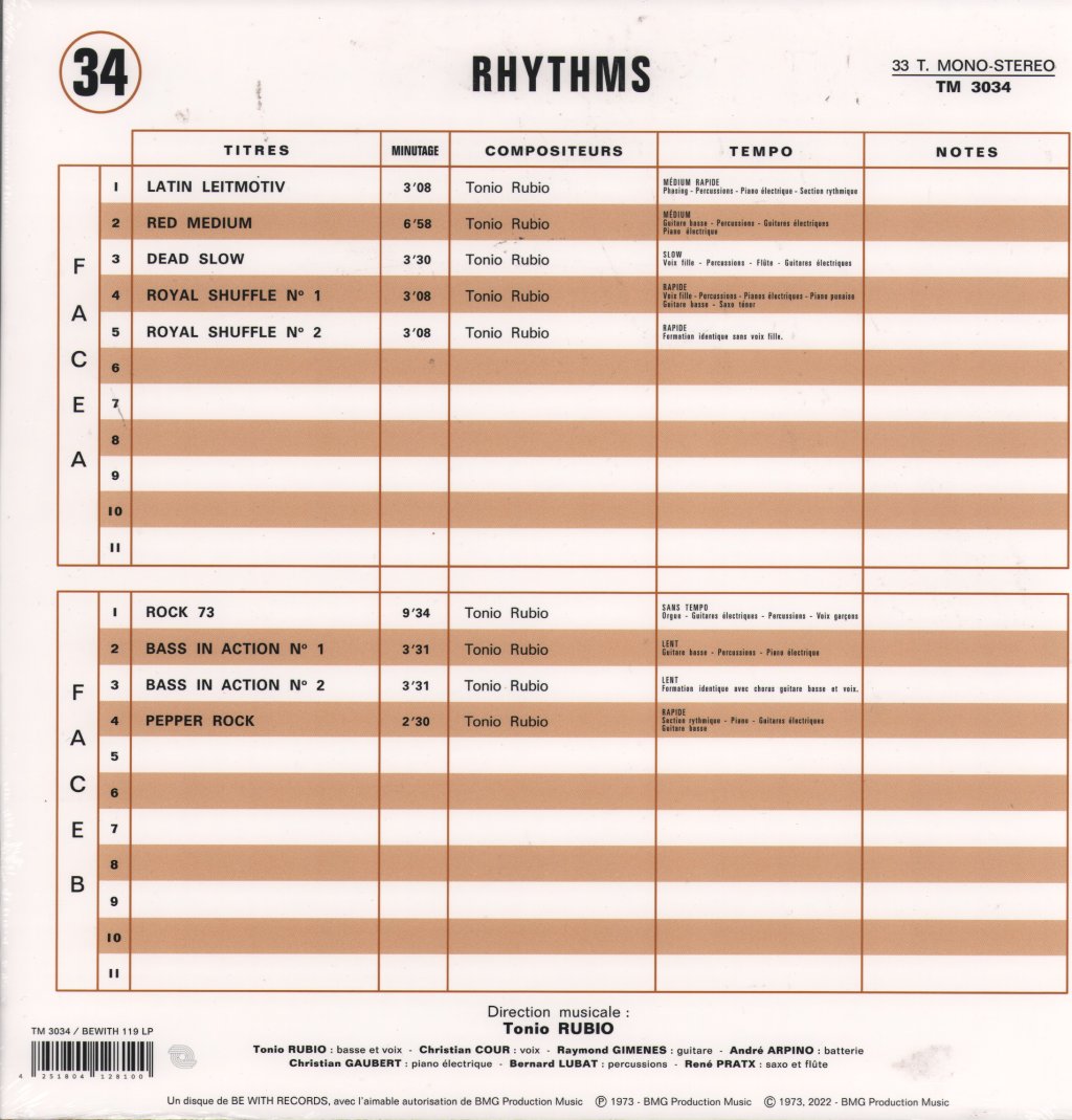 Tonio Rubio - Rhythms - Lp