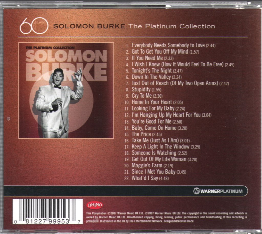 Solomon Burke - Platinum Collection - Cd