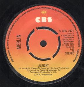 Merlin (70'S Uk Rock Band) - Alright - 7 Inch