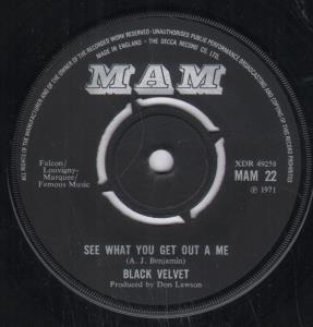 Black Velvet - See What You Get Out A Me - 7 Inch