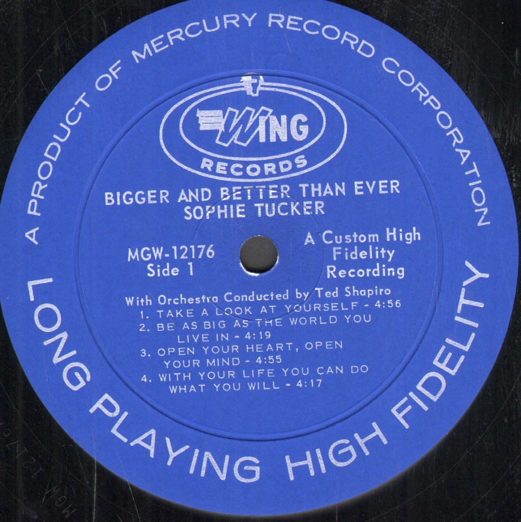 Sophie Tucker - Bigger And Better Than Ever - Lp