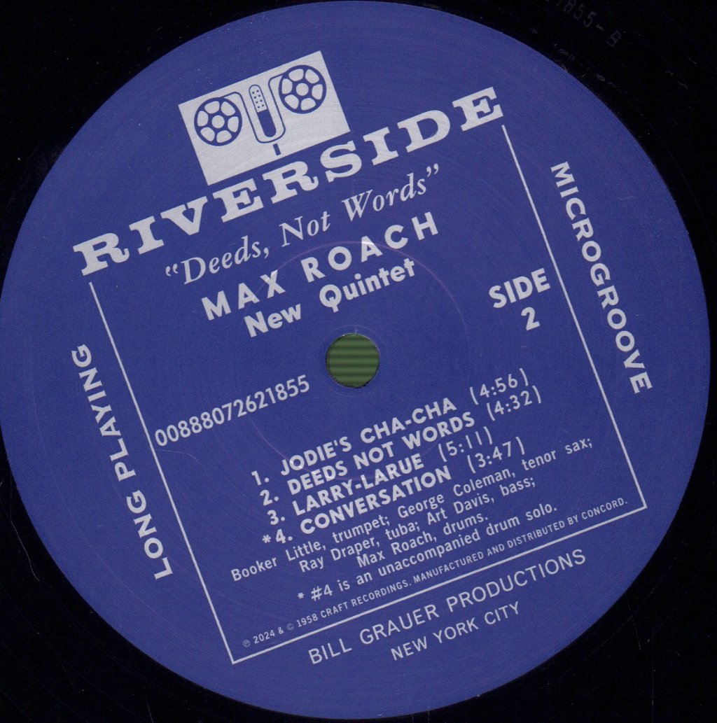 Max Roach - Deeds, Not Words - Lp
