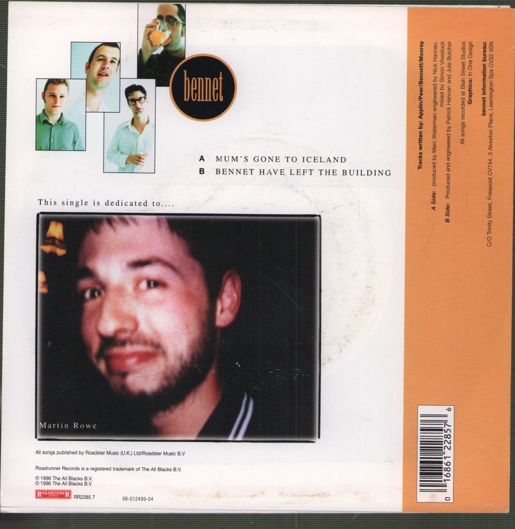 Bennet - Mum's Gone To Iceland - 7 Inch